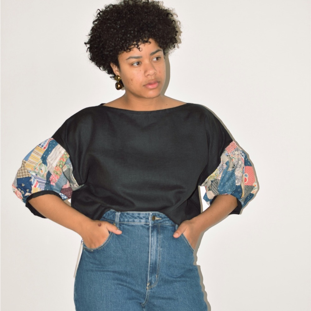 The Patchwork Juliet Top by Museo sz M vintage Linen